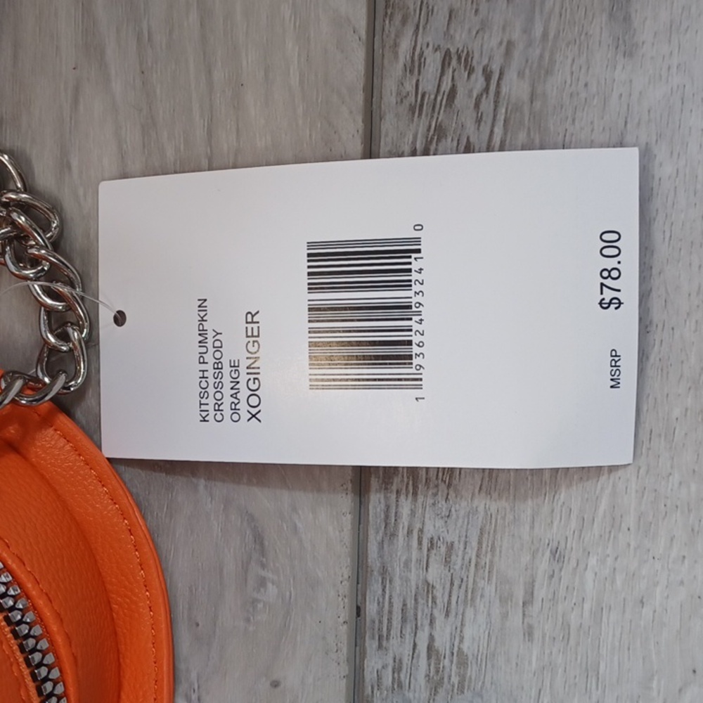 Betsey Johnson XOGINGER Pumpkin Heart Bag NWT - Picture 3 of 12